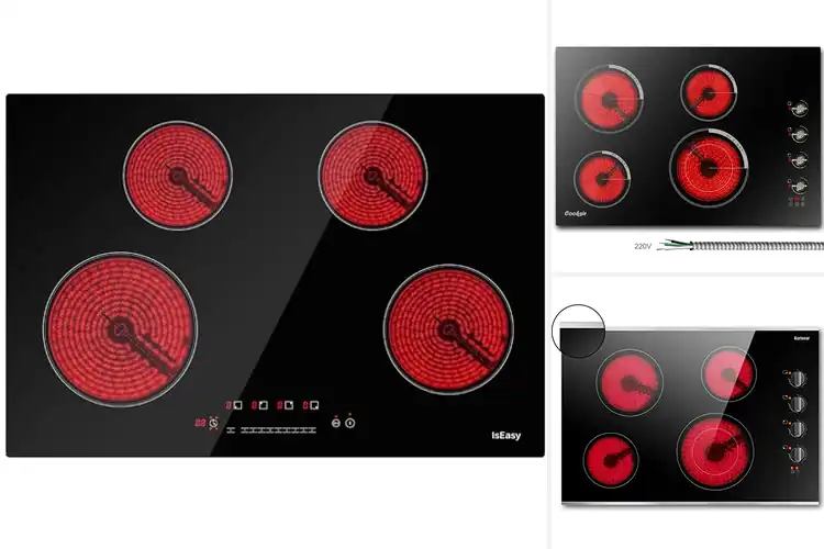 Detailed view of Best 30 Inch Electric Cooktop With 4 Burners