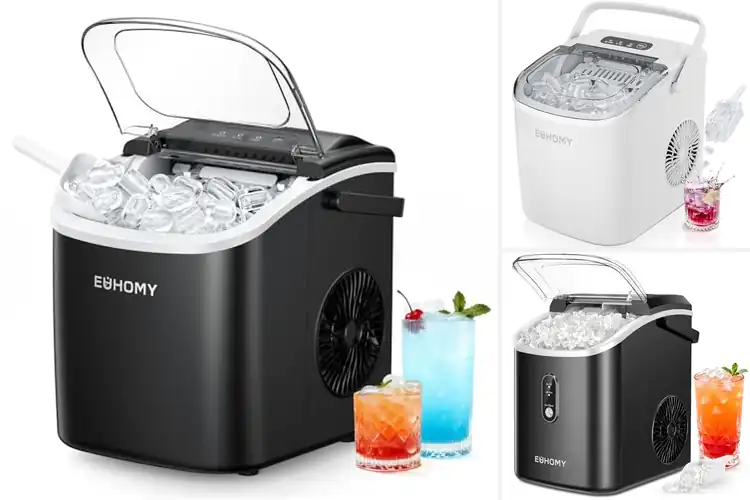 Detailed view of Best Compact Countertop Ice Maker With Transparent Case